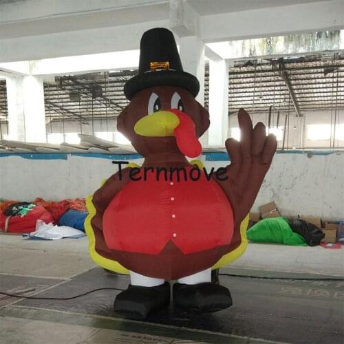 Inflatable chicken replica for thanksgiving day decoration Outdoor promotion Cosplay cartoon turkey mascot animals modle