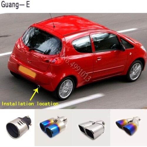 Car stickers cover muffler exterior back end pipe dedicate exhaust tip tail outlet ornament 1pcs For Mitsubishi Colt 2005-2009