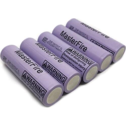 Wholesale MasterFire Original INR18650 F1L 3.6V 3350mAh 18650 4.2V Cut Off Rechargeable Li-ion Battery Lithium Batteries Cell