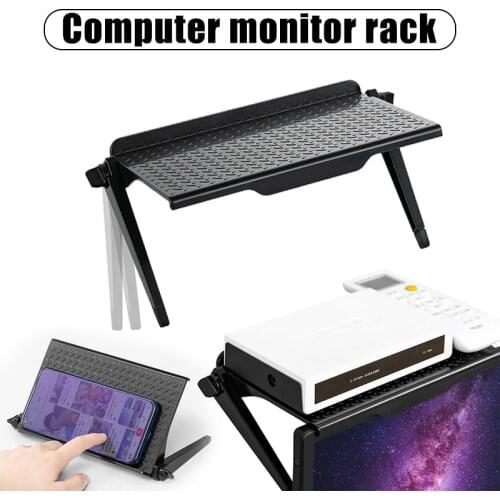 Computer Monitor Rack Foldable Shelf TV Box Router Shelf Set-top Box Bracket Holder Mini PC DVD Player Stand Rack JR Dea