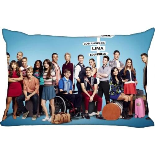 Custom Glee New Arrival Rectangle Anime Pillowcases Zipper Custom Pillow Cover Wedding Decorative Christmas Gift