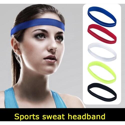 Yoga Hair Bands Women Sweatbands Anti-slip Elastic Rubber Football Running Sports Headband For Men Hair Accessories Head Band