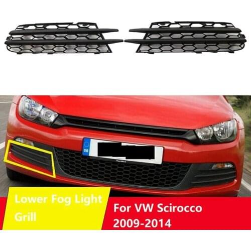 For SCIROCCO 2008-2014 Set L+R Front Bumper Fog Lamp Grill Grille Insert Face Bar Cover 1K8853665B 1K885666B