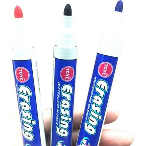 Rubable Whiteboard Pen Safe And Environmentally Friendly Water Red Black Blue Three Color Optional Marker School Office Supplies