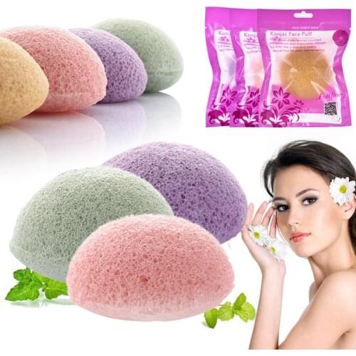 1pc Facial Washing Sponge Natural Konjak Face Cleaning Sponge Remover Mask Deep Cleaning Reusable Skin Care Mask Tool Maquiagem