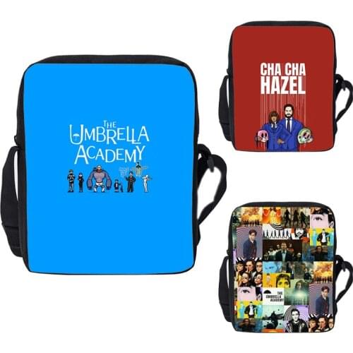 3D Printed The Umbrella Academy Bags Women Shoulder Bag Men Zipper Bag Fashion Crossbody Cartoon Bags Kawaii Girls Messenger Bag