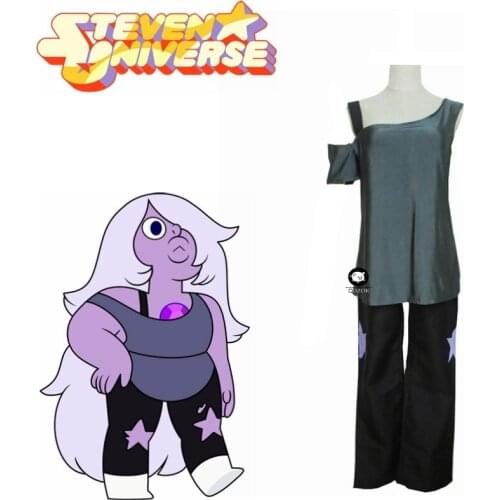 Steven Universe Amethyst Girls Summer Wear Set Cosplay Pearl Halloween Cosplay Costume Custom Any Size