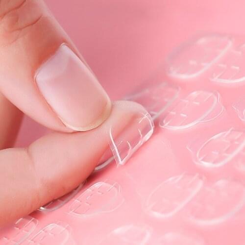 10pcs Double Sided False Nail Art Adhesive Tape Glue Sticker Fake Nail Acrylic Manicure Gel MPwell