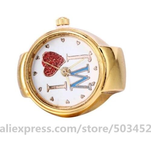 100pcs/lot 006 Reloj Hombre Wholesale Ring Relogio Fashion Women Watch Heart Flower Factory Price Ladies Wristwatch