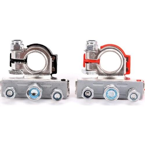 2pcs Car Battery Terminal Connector Battery Column Joint Clip Car Top Terminals Wire Cable Clamp Post Car Battery Pile Head