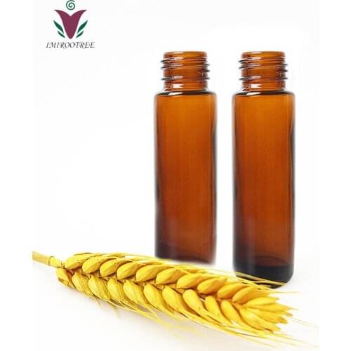 20pcs 10ml Amber Thick Roll On Roller Bottle for Essential Oil Refillable Perfume Bottle Aromatherapy Sample Test