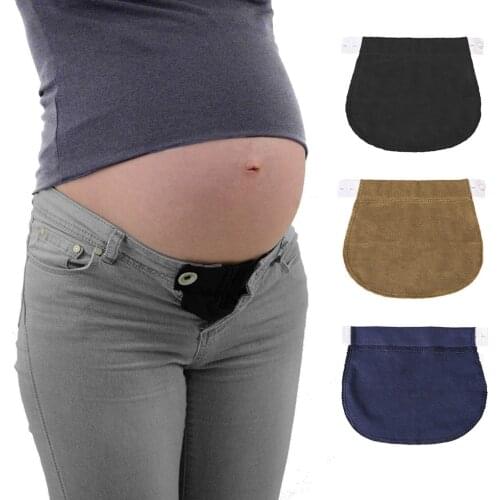 3pcs/set Maternity Pregnancy Waistband Cotton Elastic Waist Extender Pregnant Pants Belly Belt