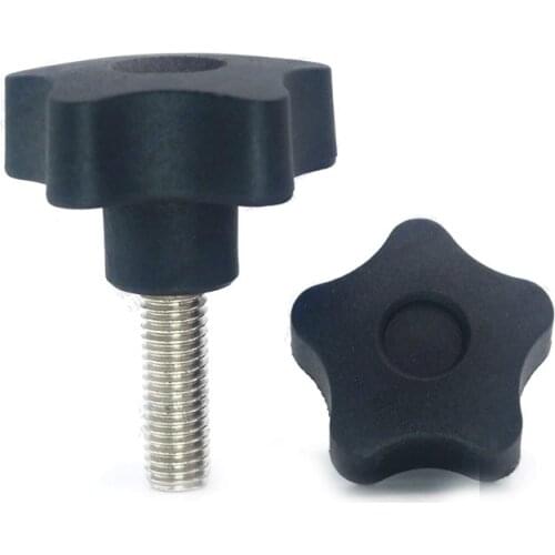 3pcs M5 five stars Torx bakelite grip hand screws clutch bolts T&TX handwheel knob handle hilt screw bolt 10mm-50mm length