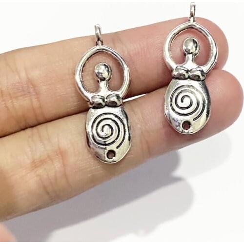 24pcs Goddess Pregnancy Connector Charms Pendant Accessories Diy Handmade Necklace Findings Jewelry Making Supplies Wholesale