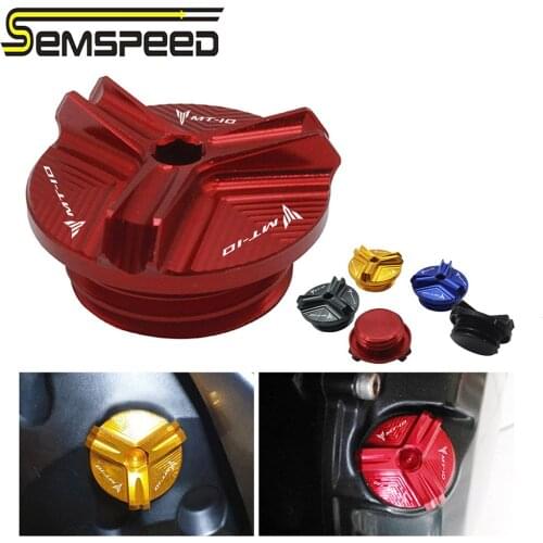 MT-10 logo Accessories Engine Drain Plugs Sump Plugs Cover For YAMAHA MT10 MT-10 2016 Motorcycle Engine Oil Fill Cap Cover