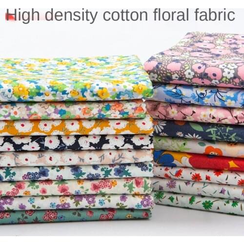 Pure Cotton Fabric100% Kids Poplin Floral Printed Shirt Dress Children Clothing Plants Flowers Brocade for Sewing DIY 50x145cm