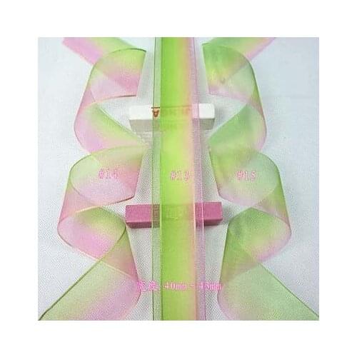 ZY DIY New Gradually Changing Color Ribbon width 4cm, sewing labels for patchwork and DIY projects