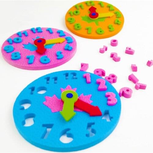 HOT SALE Teaching Kindergarten Manual DIY Clock Early Learning Education Baby Kids Toys Teaching Aids Math Toys Children Gifts