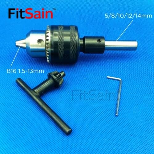 FitSain--B16 1.5-13mm mini drill chuck shaft diameter 8mm, 10mm,12mm Connect Rod Power Tools Accessories drill press