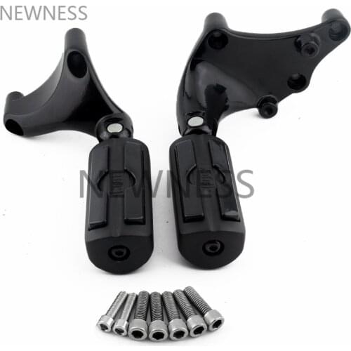 Motorcycle Black Rear Passenger Footpeg Foot Pedal Footrest Mount Kit For Harley Sportster XL1200X 883 Iron 48 72 XR 2014-2019