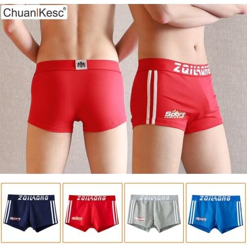 Mens Sports Underwear New Fashion High Quality Cotton Boxers Comfortable And Breathable Running Fitness Shorts