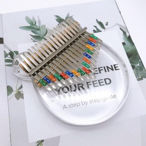 17 Keys Kalimba Stickers Colorful Creative Symbols Identification Beginners Keyboard Musical Instruments Accessories 2021 New