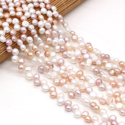 Natural Freshwater Pearls Twenty Eight Hole Mixed Color Flat Pearl Punch Loose Bead for Jewelry Making DIY Necklace Bracelet