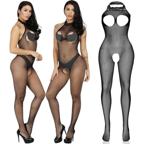 Porn Lingerie Bodysuit Underwear Open Crotch Women Sleepwear Transparent Fetish Erotic Teddies Sexy Body Baby Boll Costume Mujer
