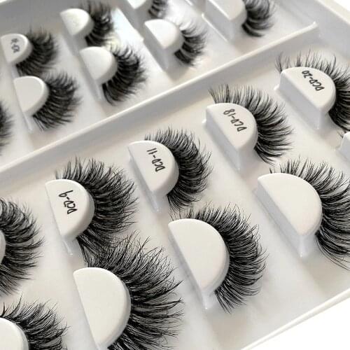 NEW 1pair Lashes 3D Mink Strip Lash Reusable False Eyelashes Crisscross Dramatic Lashes Lightweight Invisible Band Eye Lashes