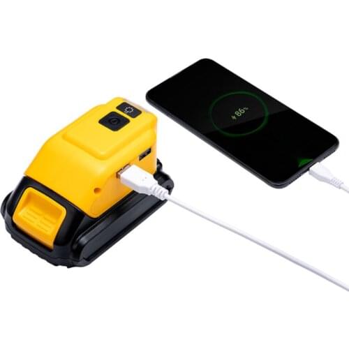 New USB Converter Charger For DEWALT 14.4V 18V 20V Li-ion Battery Converter DCB090 USB Device Charging Adapter Power Supply