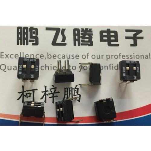 Original new 100% 210-2MS keyboard type flat dial 2bit digit dial switch DIP 2.54mm encoding 2P