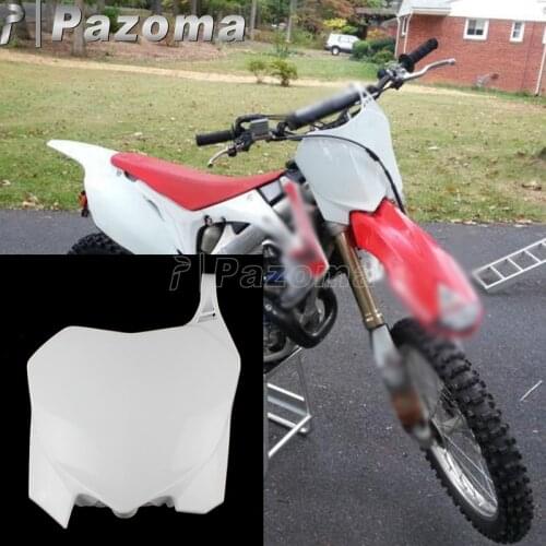 Motorbike MX Racing Bikes Motocross Plastic Front Number Plates White Name Plate For Honda CRF250R 2010-2013 CRF450R 2009-2012