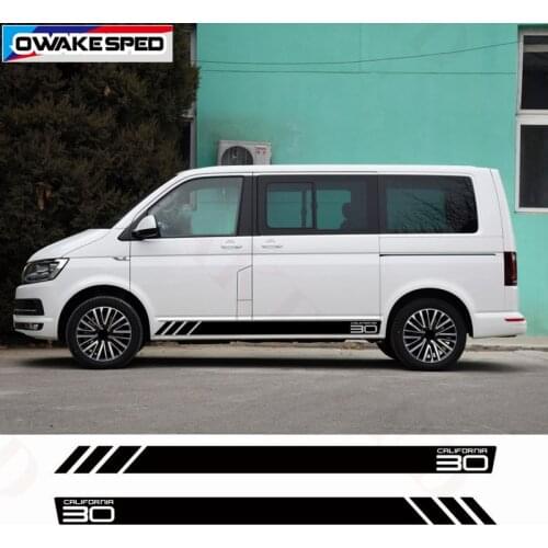 BUS California T6 30 Edition Side Stripe Sticker complete set For Volkswagen Multivan Transporter Car Door Decor Decals
