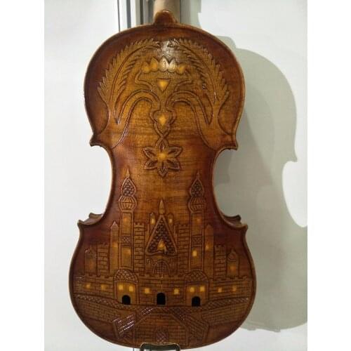 Hand made Nice violin. maple back violin+bow +rectangular case+rosin