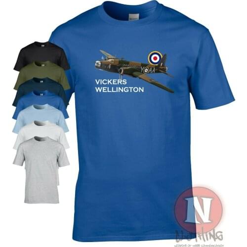 WWII Aircraft RAF Wellington Bomber T-Shirt. Summer Cotton O-Neck Short Sleeve Mens T Shirt New S-3XL
