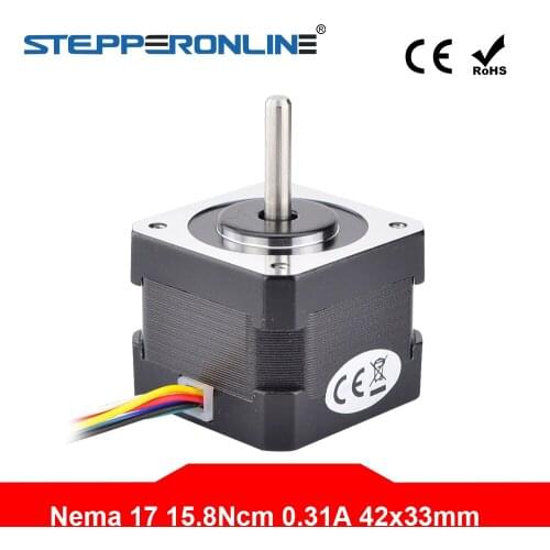 Nema 17 Stepper Motor Unipolar 6 Wires 1.8 Degree 15.8Ncm(22.4oz.in) 0.31A for 3D Printer CNC Robot