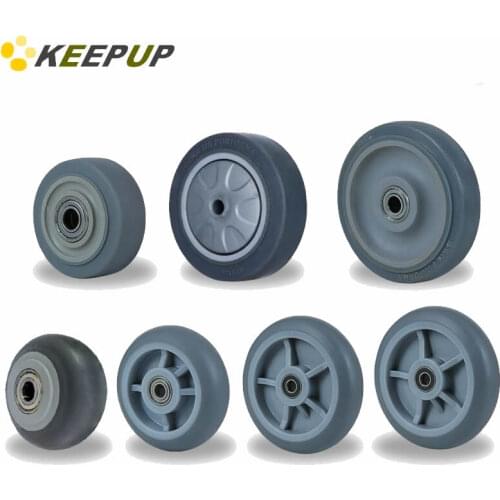Replacement caster wheels,with bearing,rubber,3/4/5 inch,high load capacity,mute,wear resistance, trolley, shelf wheels