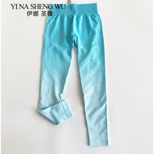 Sport Yoga Gradient Color Energy Legging Women Workout Fitness Jogging Jogging Pants Gym Tights Stretch Sportswear Yoga Leggings