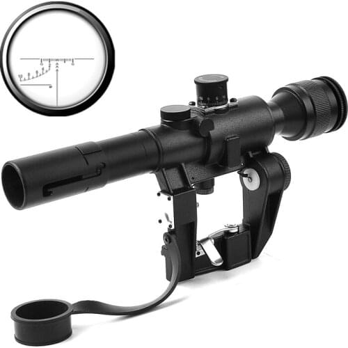 Tactical Hunting SVD Dragunov Optics 4x26 Red Illuminated Rifle Scope Airsoft Red Dot Sight Sniper Gear