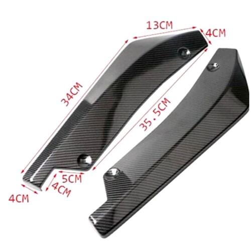 2Pcs Universal Car Rear Bumper Lip Spoiler Diffuser Splitter Scratch Protector for Nissan Teana X-Trail Qashqai Livina Sylphy
