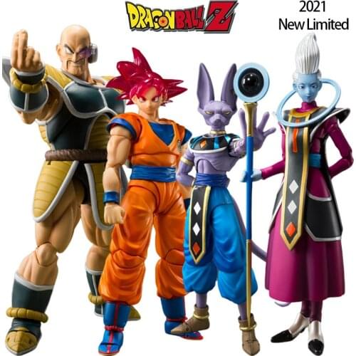 In Stock 2021 Limited Dragon Ball Z S.h.figuarts Beerus Whis Nappa Super Saiyan God Son Goku Anime Action Figures Model Toys
