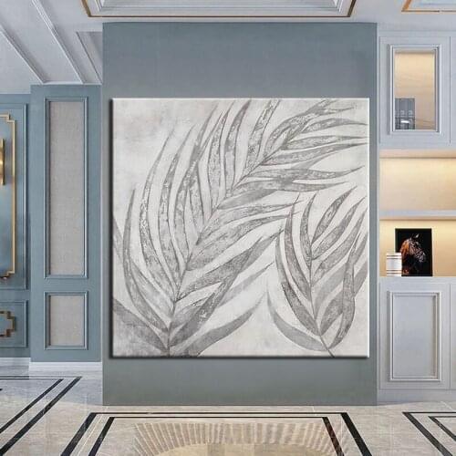 100% Hand Painted Oil Painting Hand Made Grey Simple Fashion Abstract Art Large Paintings On Canvas Large Size Without Frame