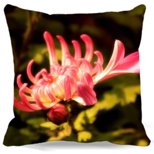 16" 18" 19" 9 style Red Chrysanthemum Decorate Homes car sofa Cotton Polyester Pillow case Throw Cushion Cover Forest Beds Seat