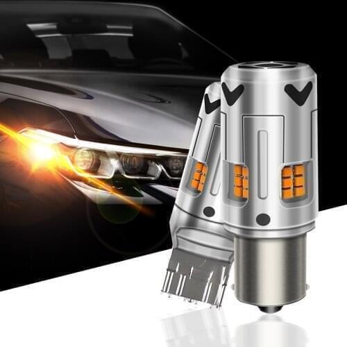 2x with fan heatNo Hyper Flash 1156 BAU15S PY21W P21W Front Rear Turn Signal Light Bulb For AUDI A4 Q3 Q5 SQ5 A6 S6 A3 Quattro