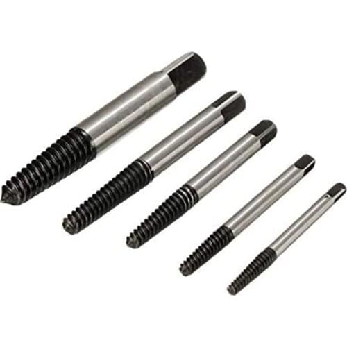 ABSF 5-Piece Screw Extractor Damaged Bolt Remover Drill Guide Auto Repair Tool Broken Screw Extractor Kit