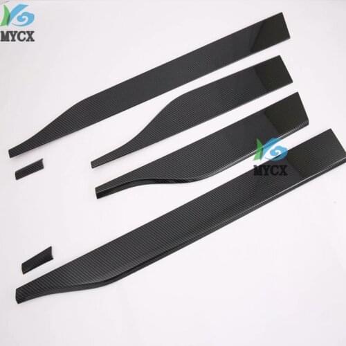 For Toyota RAV 4 RAV4 XA50 2019 2020 carbon fiber Accessories Exterior Side Door Panel Body Molding Decoration Cover Trim 6pcs