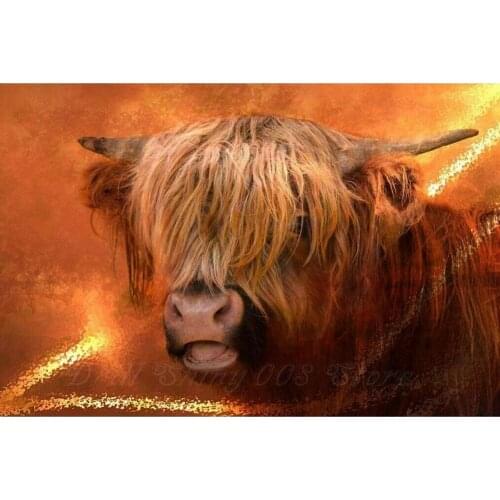 5d diy diamond Painting Animal Bull Full Drill Diamond embroidery Cross Stitch Mosaic Craft Kit Home Decor Christmas Gift