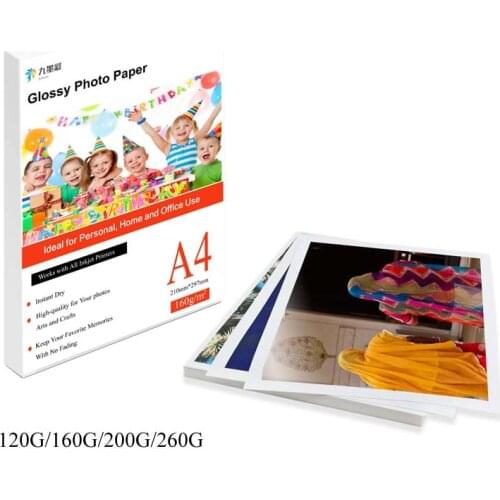 A4 100 sheets Photo Paper Glossy Printer Photographic Paper High-gloss paper for Inkjet Printer Office 20 sheets /100 sheets
