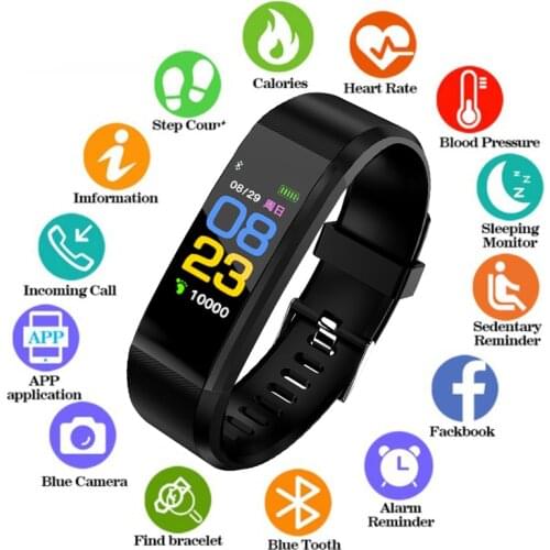 Sport Watches Sleep Detection Sport Mode Heart Rate Test Call Information Reminds Mens Health Bracelet For Men Women Kids Wrist