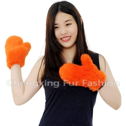 CX-A-60C Glove Mitten New Fur Design For Winter Genuine Mink Fur Gloves